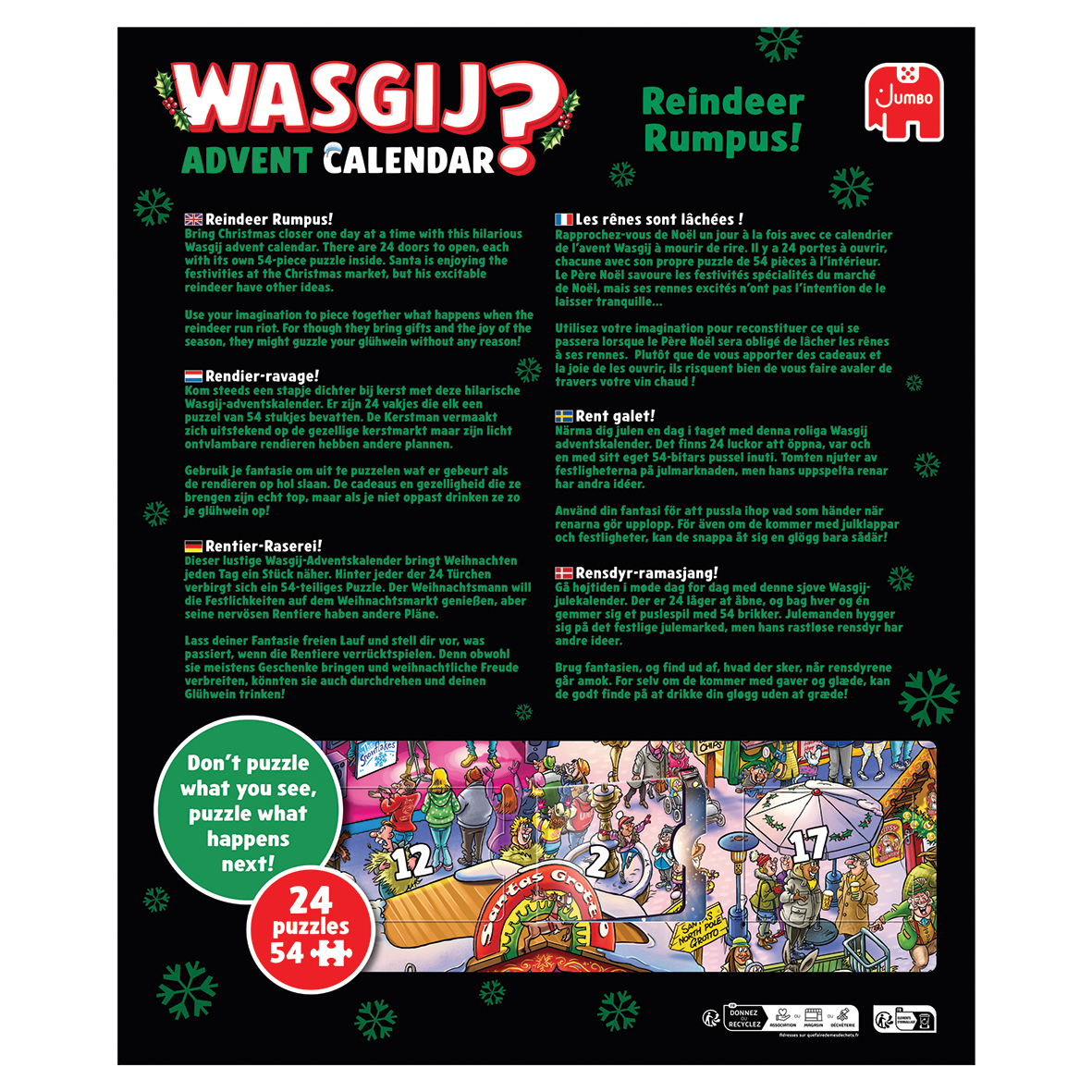 Wasgij Christmas Calendrier de l’Avent - Les rênes sont lâchées !