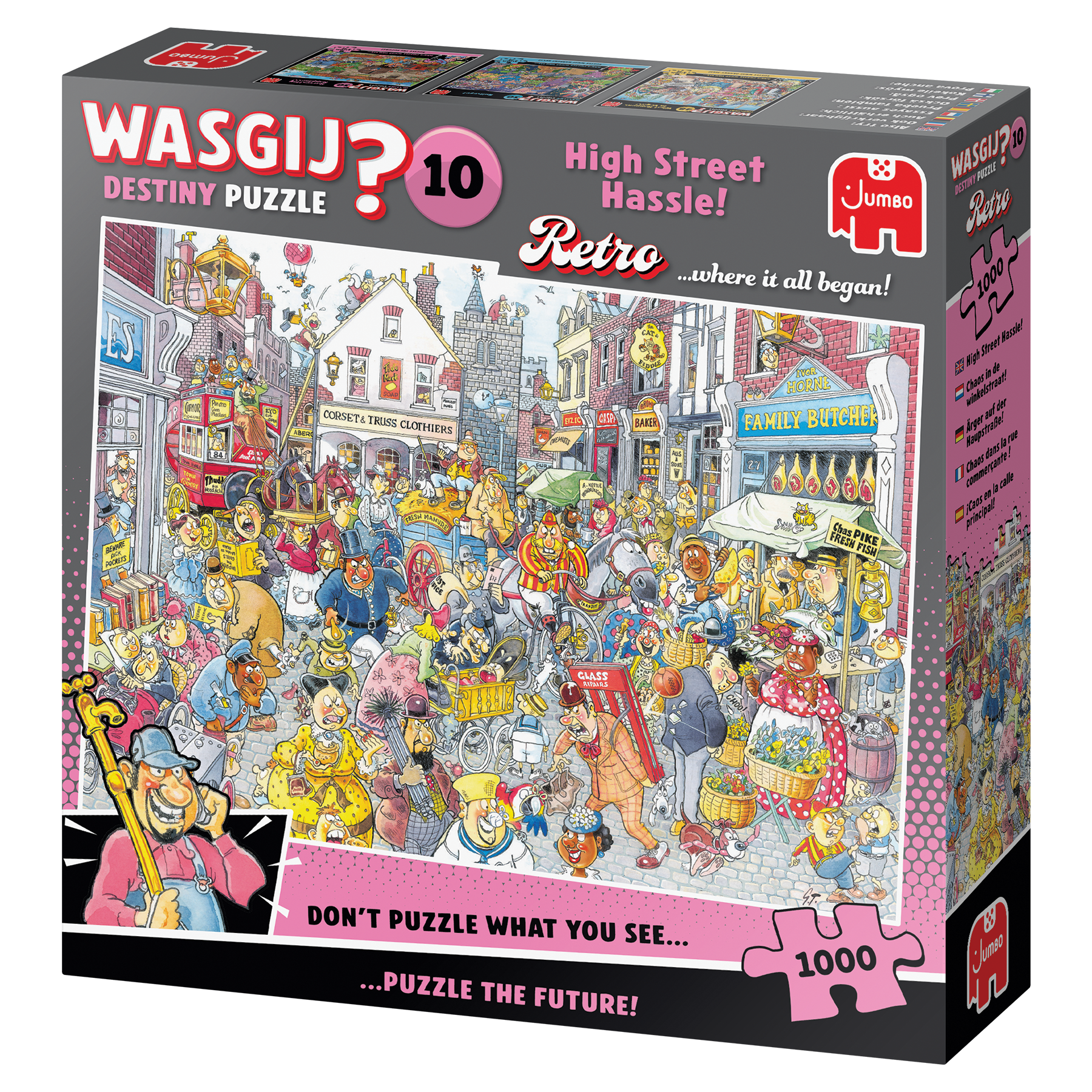 Wasgij Retro Destiny 10 - Chaos dans la rue commerçante ! (1000 pièces)