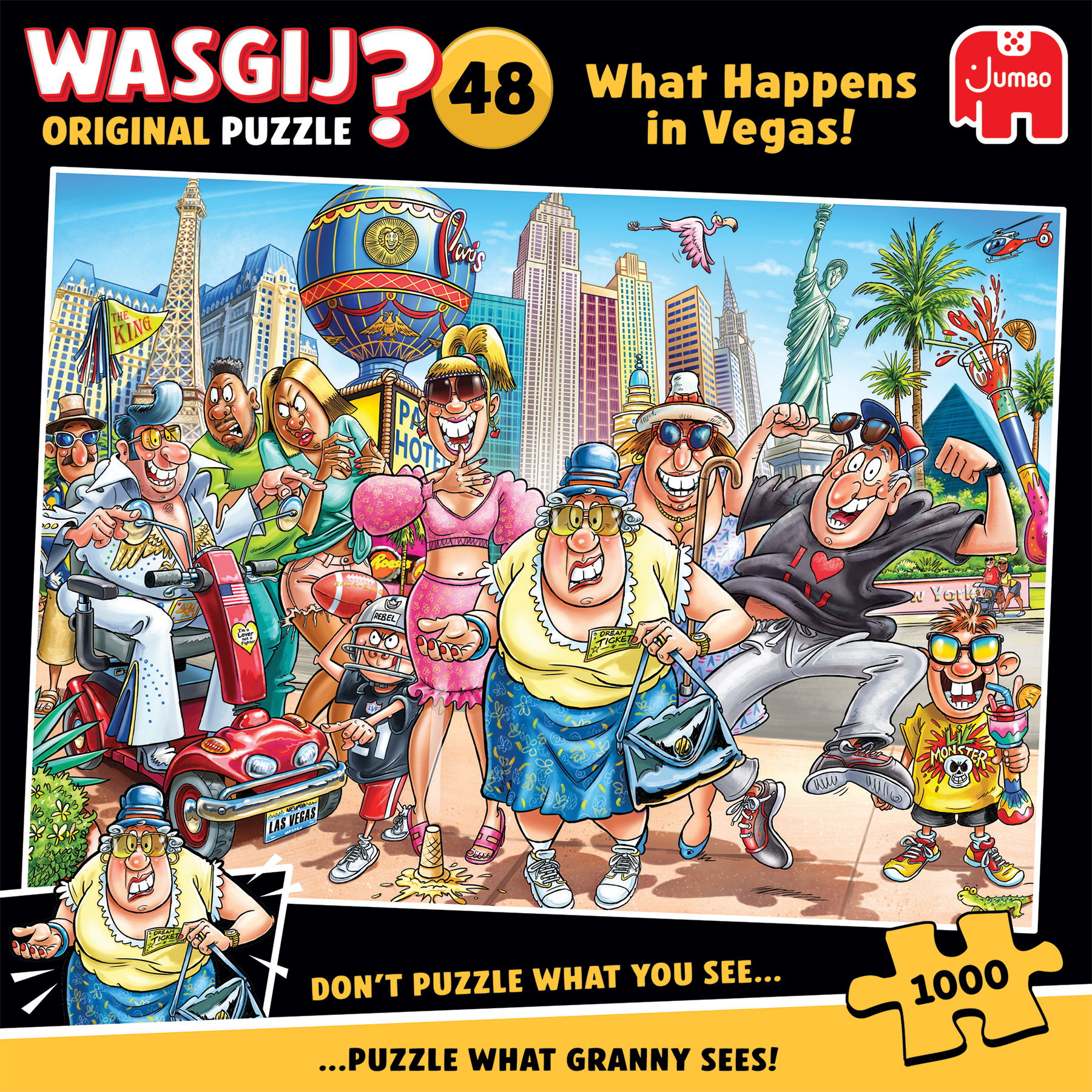 Wasgij Original 48 - Ce qui se passe à Vegas ! (1000 pièces)