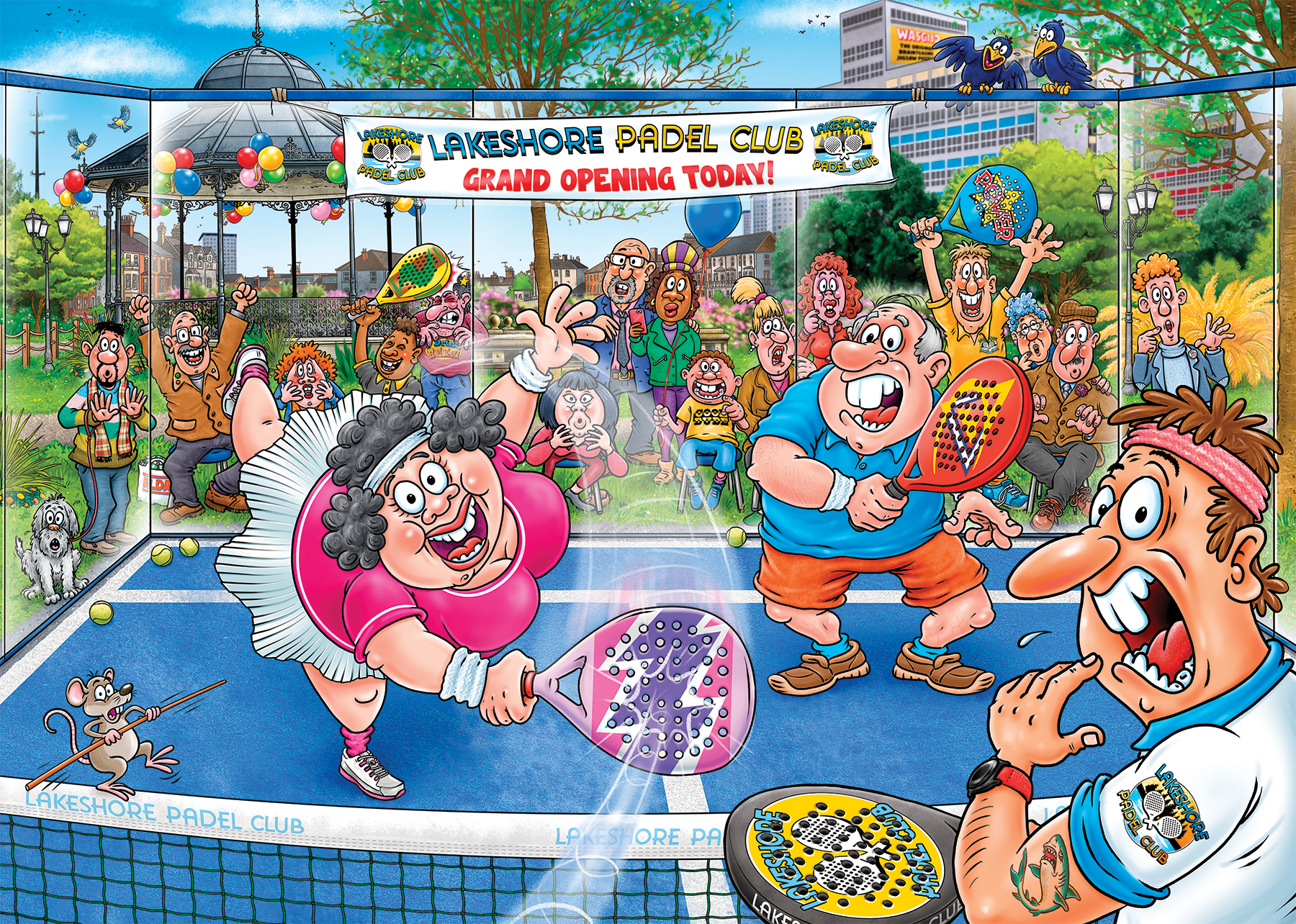Wasgij Original 49 - Paniek op de padelbaan! (1000 stukjes)