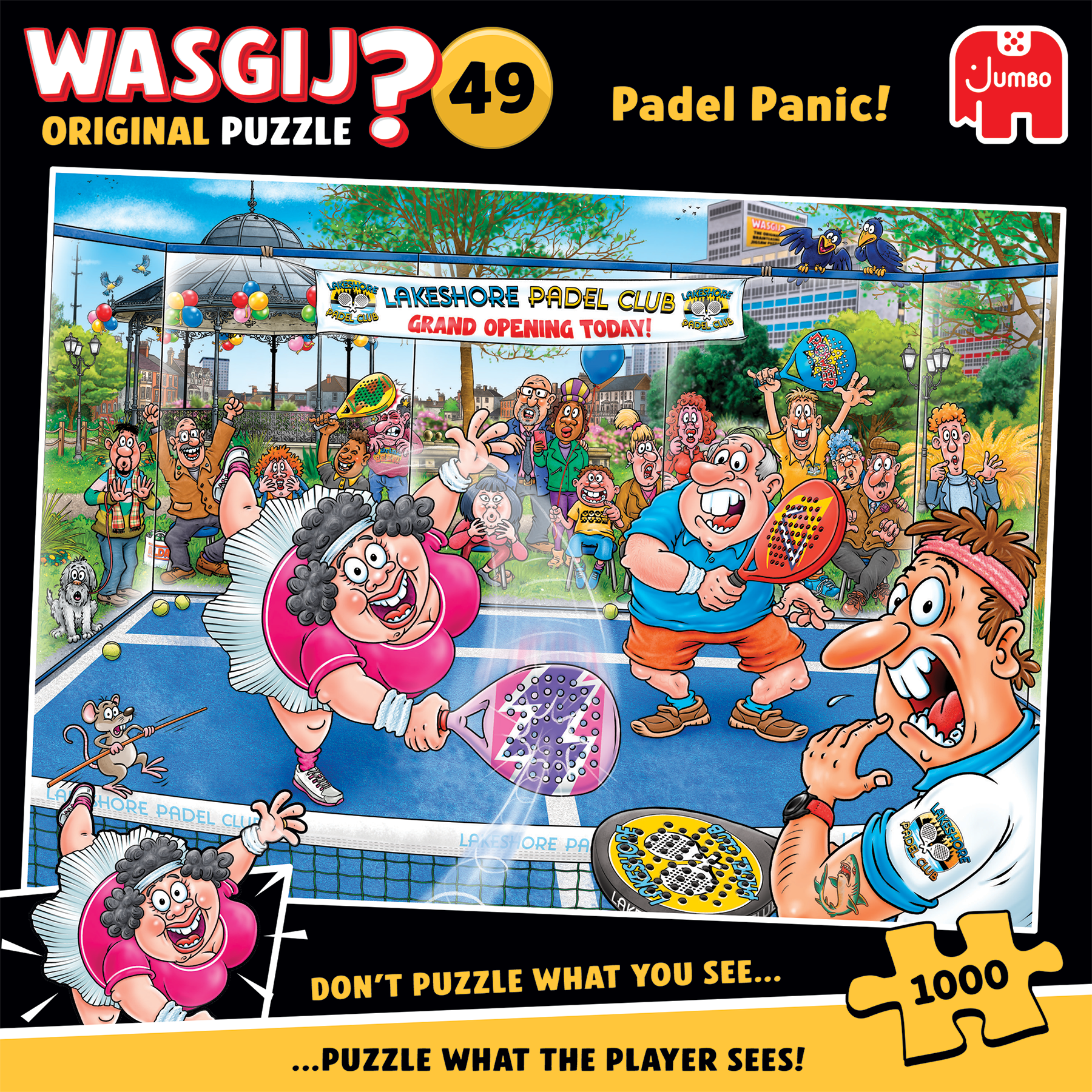 Wasgij Original 49 - Paniek op de padelbaan! (1000 stukjes)