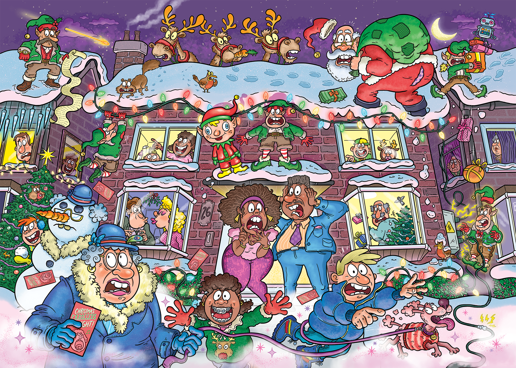 Wasgij Christmas 22 - Niet zo’n stille nacht! (2x1000 stukjes)