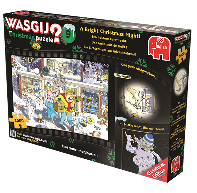 Wasgij Christmas 9 - A Bright Christmas Night! (1000 pieces)