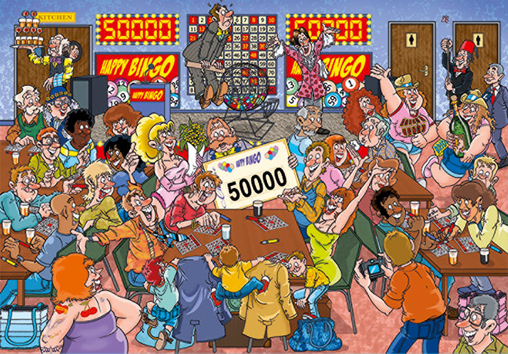 Puzzle 1000 pièces : Wasgij Mystery Numéro 19 : Bingo Blunder - Diset - Rue des Puzzles Puzzle 1000 pièces : Wasgij Mystery Numéro 19 : Bingo Blunder - Diset - Rue des Puzzles